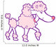 Cute Prancing Pink Poodle Wall Decal