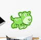 Cute Green Puppy Dog Wall Decal