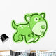 Cute Green Puppy Dog Wall Decal