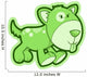 Cute Green Puppy Dog Wall Decal