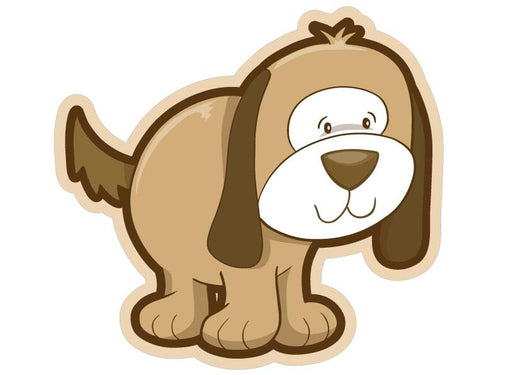 Floppy Little Brown Puppy Wall Decal
