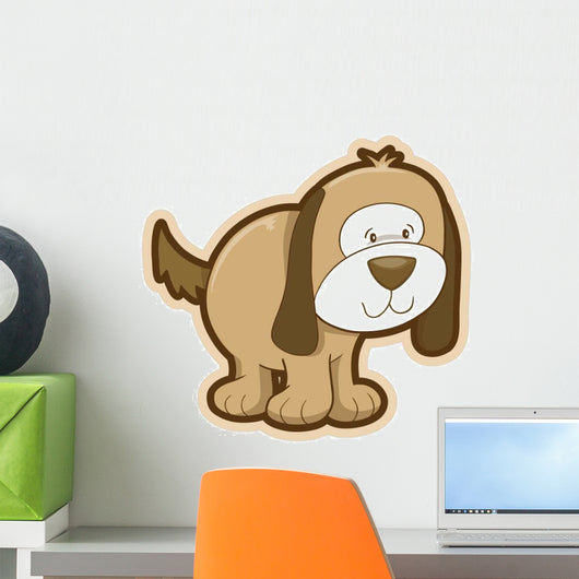 Floppy Little Brown Puppy Wall Decal