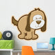 Floppy Little Brown Puppy Wall Decal