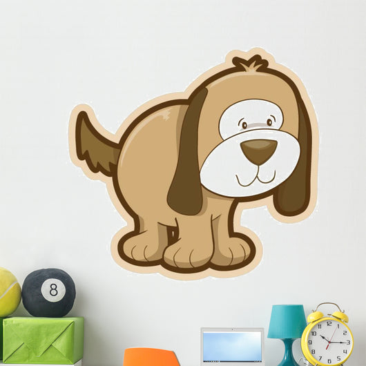Floppy Little Brown Puppy Wall Decal
