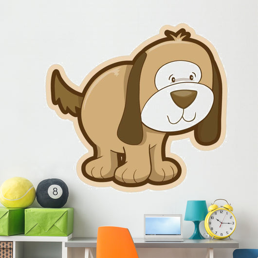 Floppy Little Brown Puppy Wall Decal