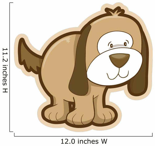 Floppy Little Brown Puppy Wall Decal