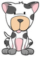 Cute Little Spotted Puppy Wall Decal