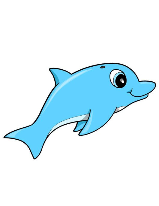 Cute Jumping Baby Dolphin Wall Decal