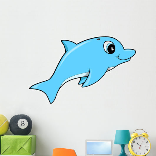 Cute Jumping Baby Dolphin Wall Decal