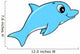 Cute Jumping Baby Dolphin Wall Decal