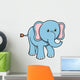 Little Blue Baby Elephant Wall Decal
