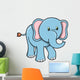 Little Blue Baby Elephant Wall Decal