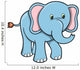 Little Blue Baby Elephant Wall Decal