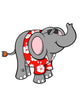 Cute Little Chillaxin Elephant Wall Decal