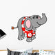 Cute Little Chillaxin Elephant Wall Decal