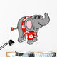 Cute Little Chillaxin Elephant Wall Decal