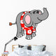 Cute Little Chillaxin Elephant Wall Decal