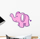 Cute Baby Pink Elephant Wall Decal