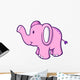 Cute Baby Pink Elephant Wall Decal