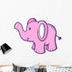 Cute Baby Pink Elephant Wall Decal