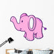 Cute Baby Pink Elephant Wall Decal