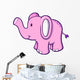 Cute Baby Pink Elephant Wall Decal