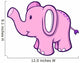 Cute Baby Pink Elephant Wall Decal