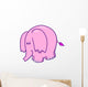 Little Pink Baby Elephant Wall Decal