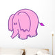 Little Pink Baby Elephant Wall Decal