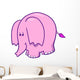 Little Pink Baby Elephant Wall Decal