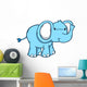 Cute Little Baby Elephant Wall Decal
