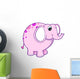 Cute Little Pink Elephant Wall Decal