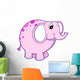 Cute Little Pink Elephant Wall Decal