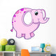 Cute Little Pink Elephant Wall Decal