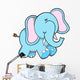 Cute Little Blue Elephant Wall Decal