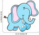 Cute Little Blue Elephant Wall Decal