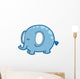 Cute Little Blue Elephant Wall Decal