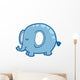 Cute Little Blue Elephant Wall Decal