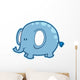 Cute Little Blue Elephant Wall Decal