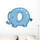Cute Little Blue Elephant Wall Decal