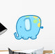 Little Square Baby Elephant Wall Decal