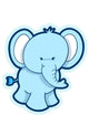 Cute Bubbly Baby Elephant Wall Decal