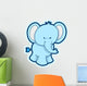 Cute Bubbly Baby Elephant Wall Decal