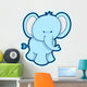 Cute Bubbly Baby Elephant Wall Decal