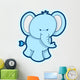 Cute Bubbly Baby Elephant Wall Decal
