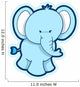Cute Bubbly Baby Elephant Wall Decal
