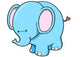 Cute Little Brainy Elephant Wall Decal
