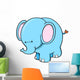 Cute Little Brainy Elephant Wall Decal
