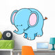 Cute Little Brainy Elephant Wall Decal