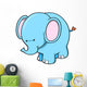 Cute Little Brainy Elephant Wall Decal